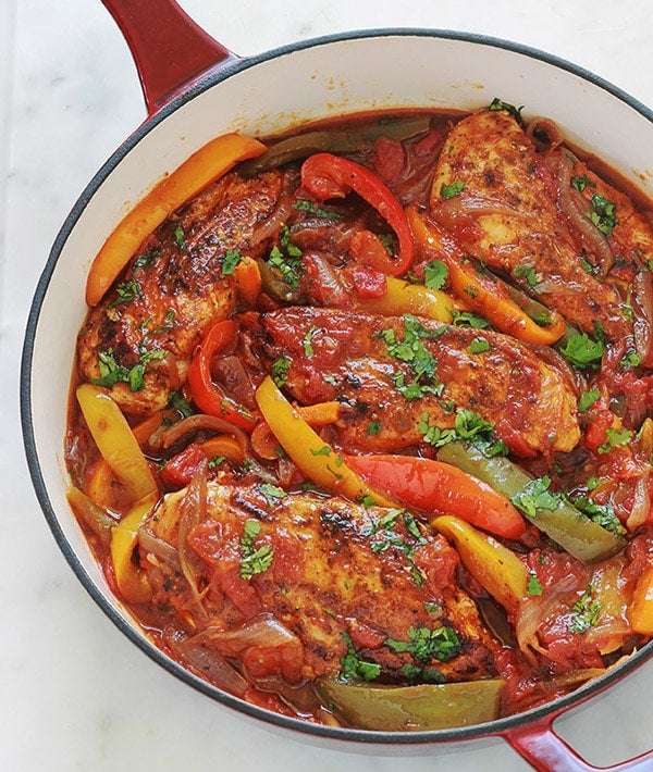 Poitrine de poulet chasseur